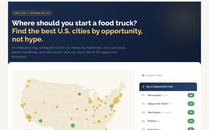 Food Truck Opportunity Map screenshot
