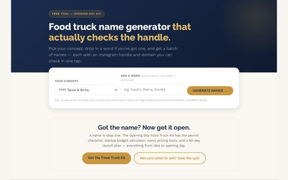 Food Truck Name Generator screenshot
