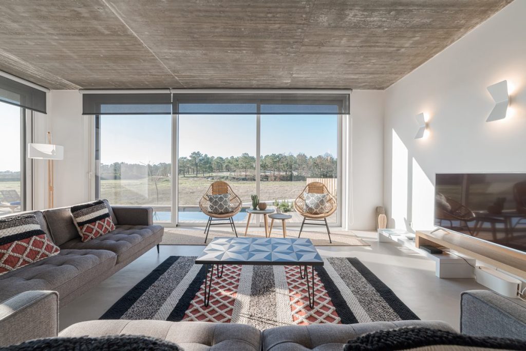 How to start a vacation rental business: a furnished villa living room ready for guests