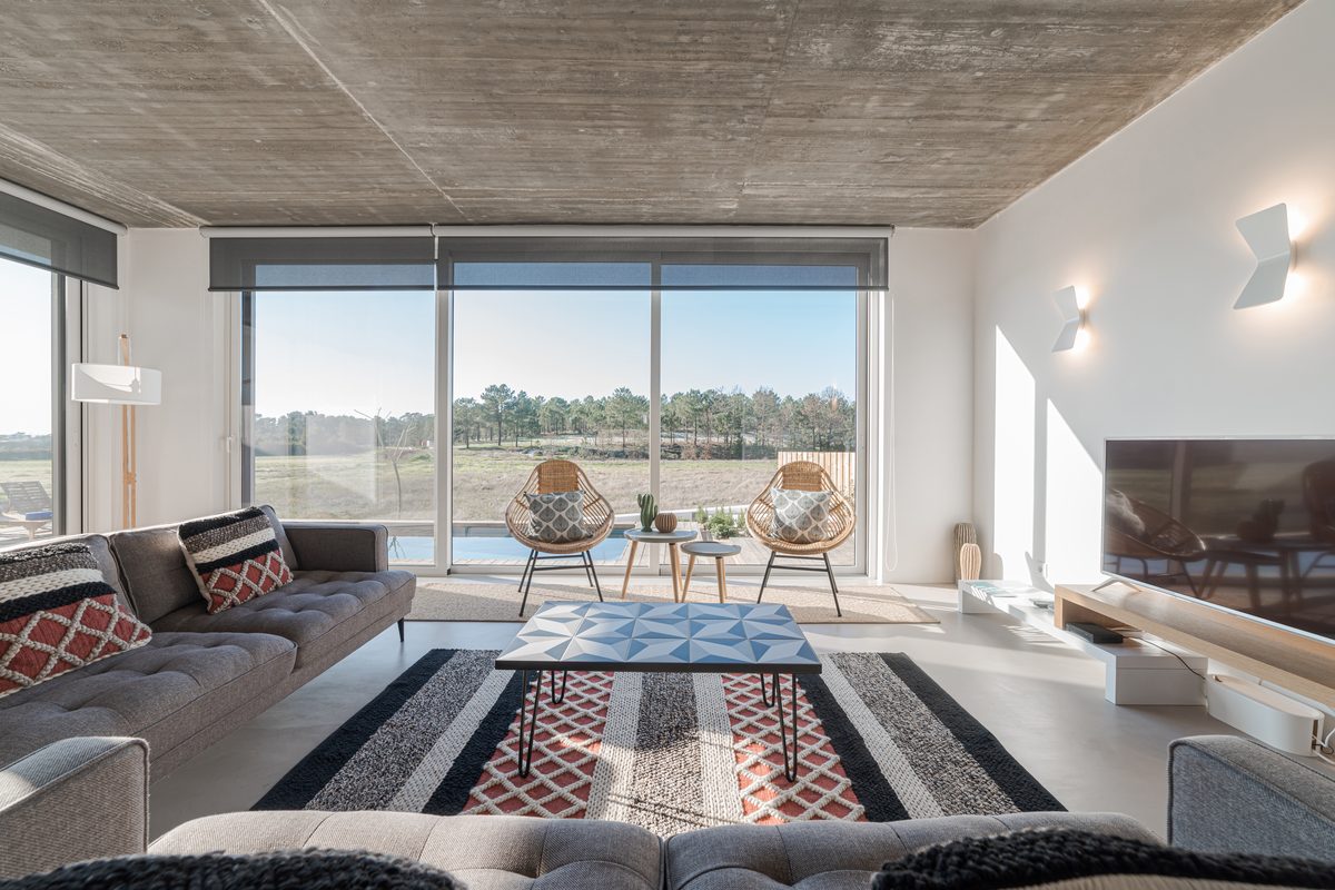 How to start a vacation rental business: a furnished villa living room ready for guests
