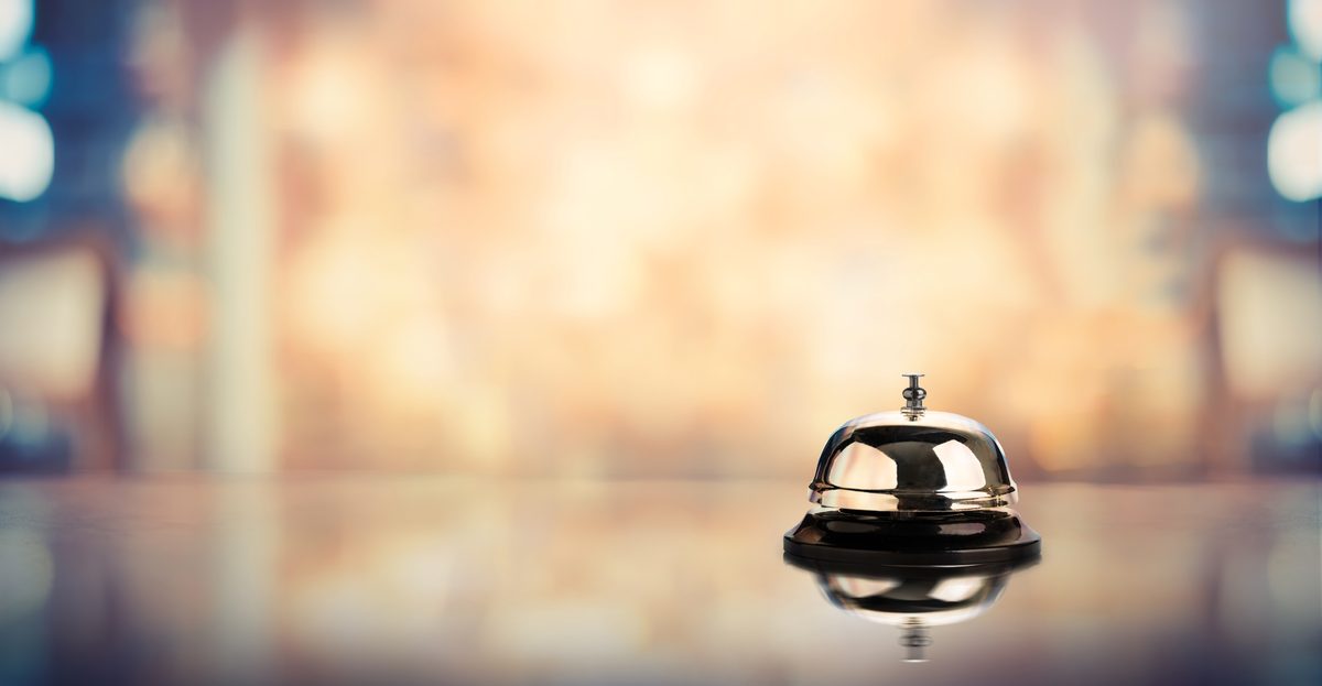 Hotel service bell representing Virgin Gorda marketing that turns visitors into direct bookings